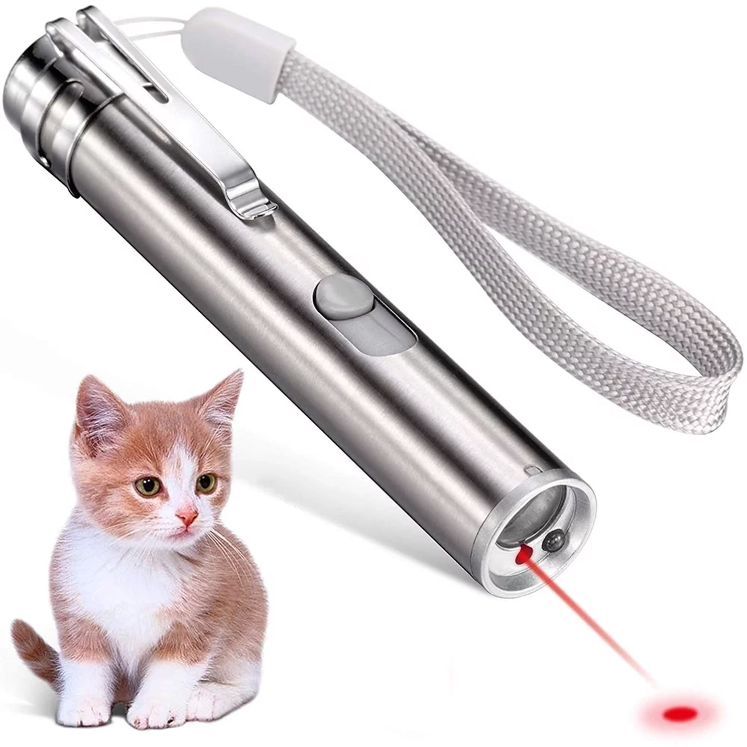 Cat Laser Pointer Toy 3 in 1 Red Laser Pointer Interactive Light Training Tool with USB Charging for Cat Dog Exercise Playing Walmart
