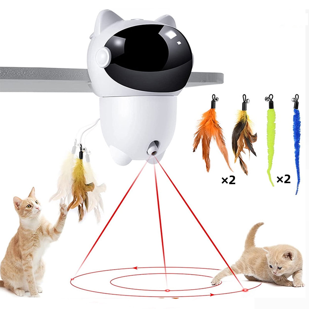 Cat Laser Toy Motion Activated, Random Trajectory For Indoor Cats & Kittens, Interactive