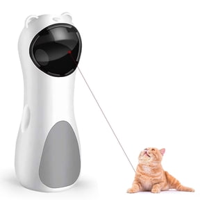 Cat Laser Toy, Pet Laser for Cats USB Charging or AA Battery Operated, Interactive Cat Chase Toy with 5 Rotating Modes - Auto Shut Off and Silent - Kitten/Cat Owner's Gift Idea
