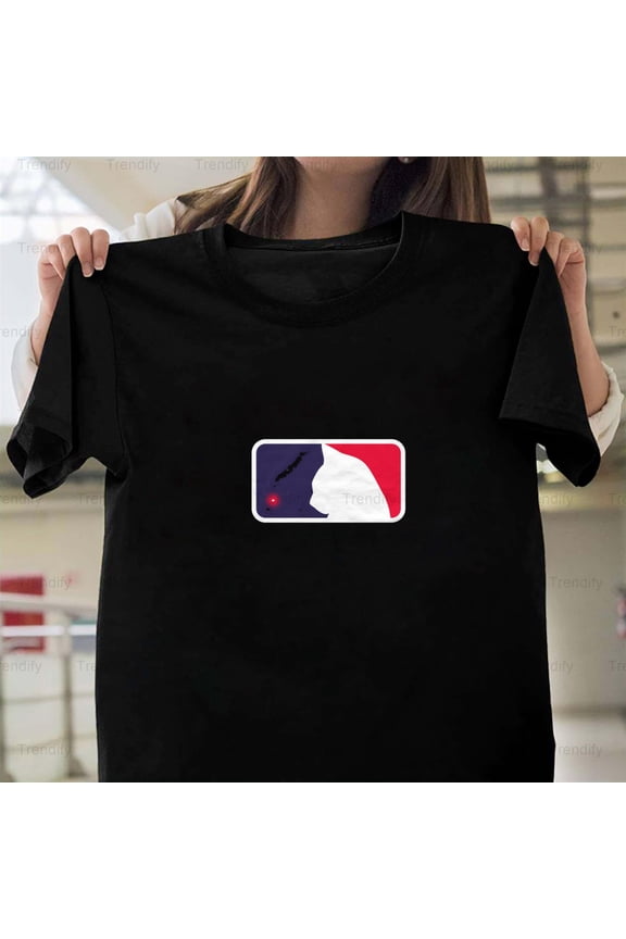 Cat League Funny Feline Sports Parody Logo Graphic Design Unisex T-Shirt, up to size 5XL