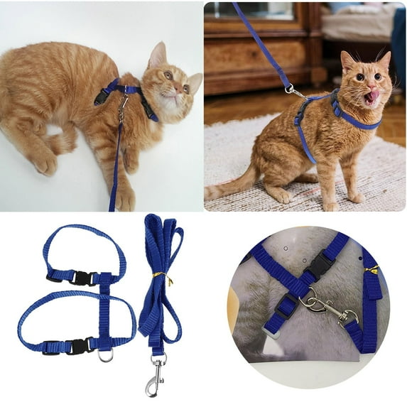 Cat Leash And Harness Set For Walking Durable Pet Chest Strap And Leash Combo Ideal For Outdoor Adventures Description Chest Strap Birthday Gift For Pet Dog Cat One Size