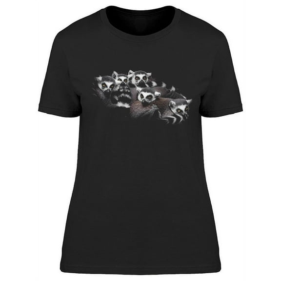 Cat Lemurs Gathered  T-Shirt Women -Image by Shutterstock, Female 3X-Large