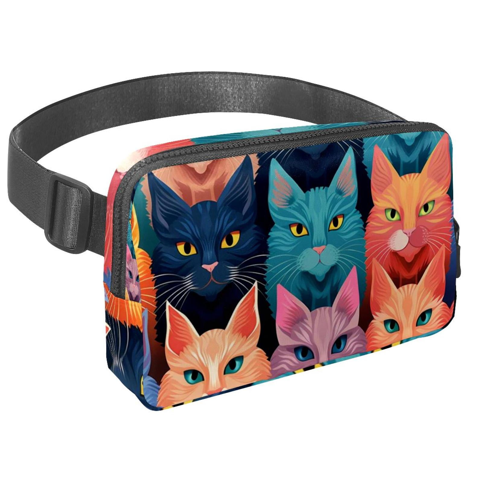Cat Lightweight Adjustable Running Belt with Extension Strap for Unisex - Fanny Pack Waist Bag for Fitness and Exercise