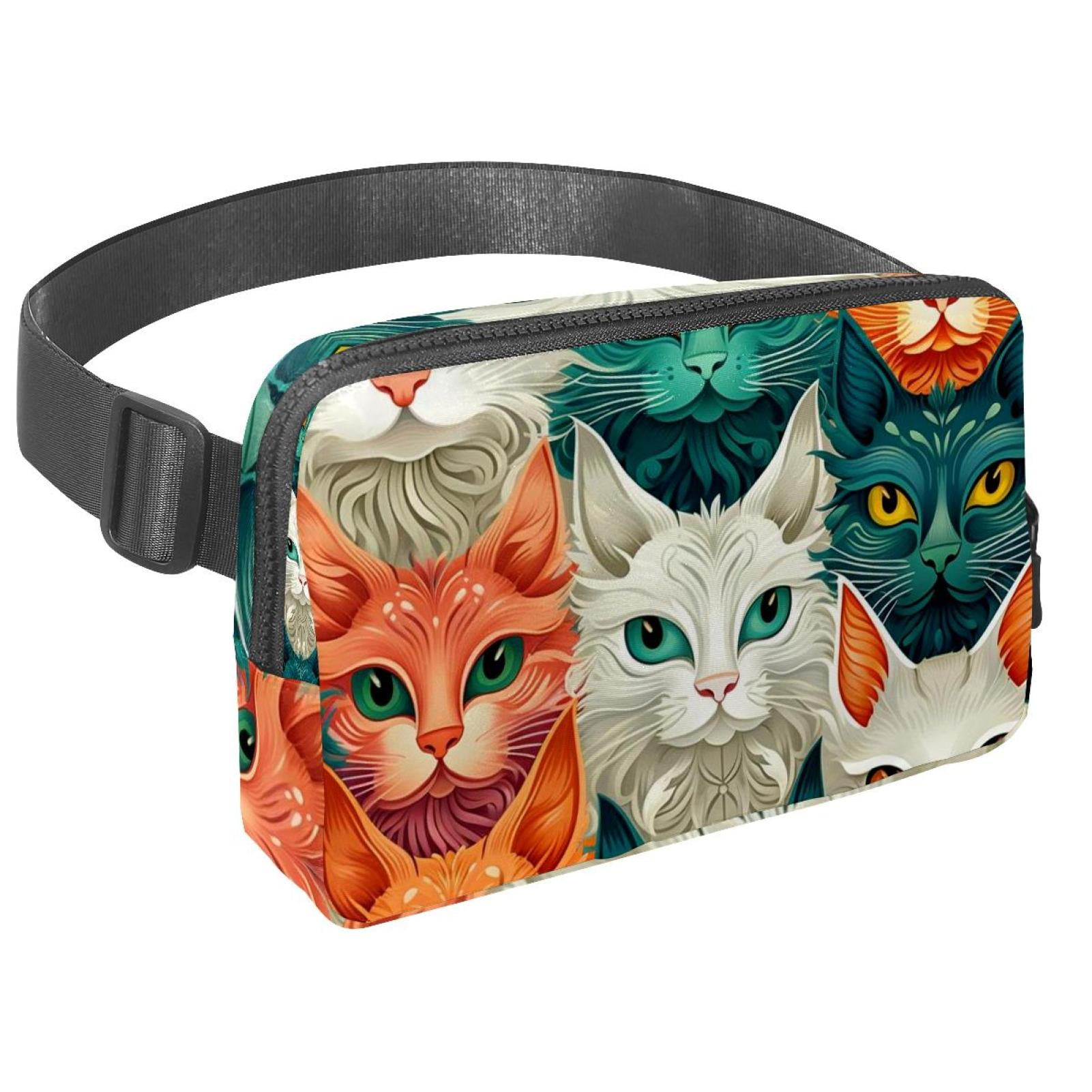 Cat Lightweight Adjustable Waist Bag with Extension Strap - Unisex Running Belt Bag