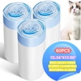 thumbnail image 1 of AEED Cat Litter Bags, 60 Count Heavy‑Duty Drawstring Liners for Automatic Self‑Cleaning Litter Boxes, 25.34" x 13.86", 1 of 7