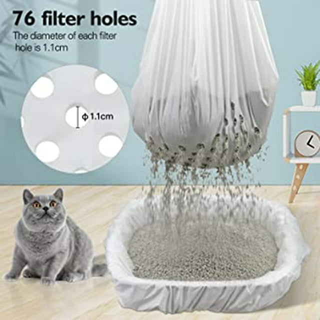 Cat Litter Bags Sifting Liners Durable With Drawstring Quick Clean