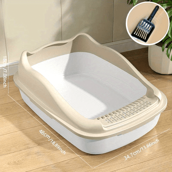 Cat Litter Basin, Large Size, Fully Semi Enclosed Cat Toilet, Anti Belt Sand, Kitten Litter Basin, Cat Supplies Complete List
