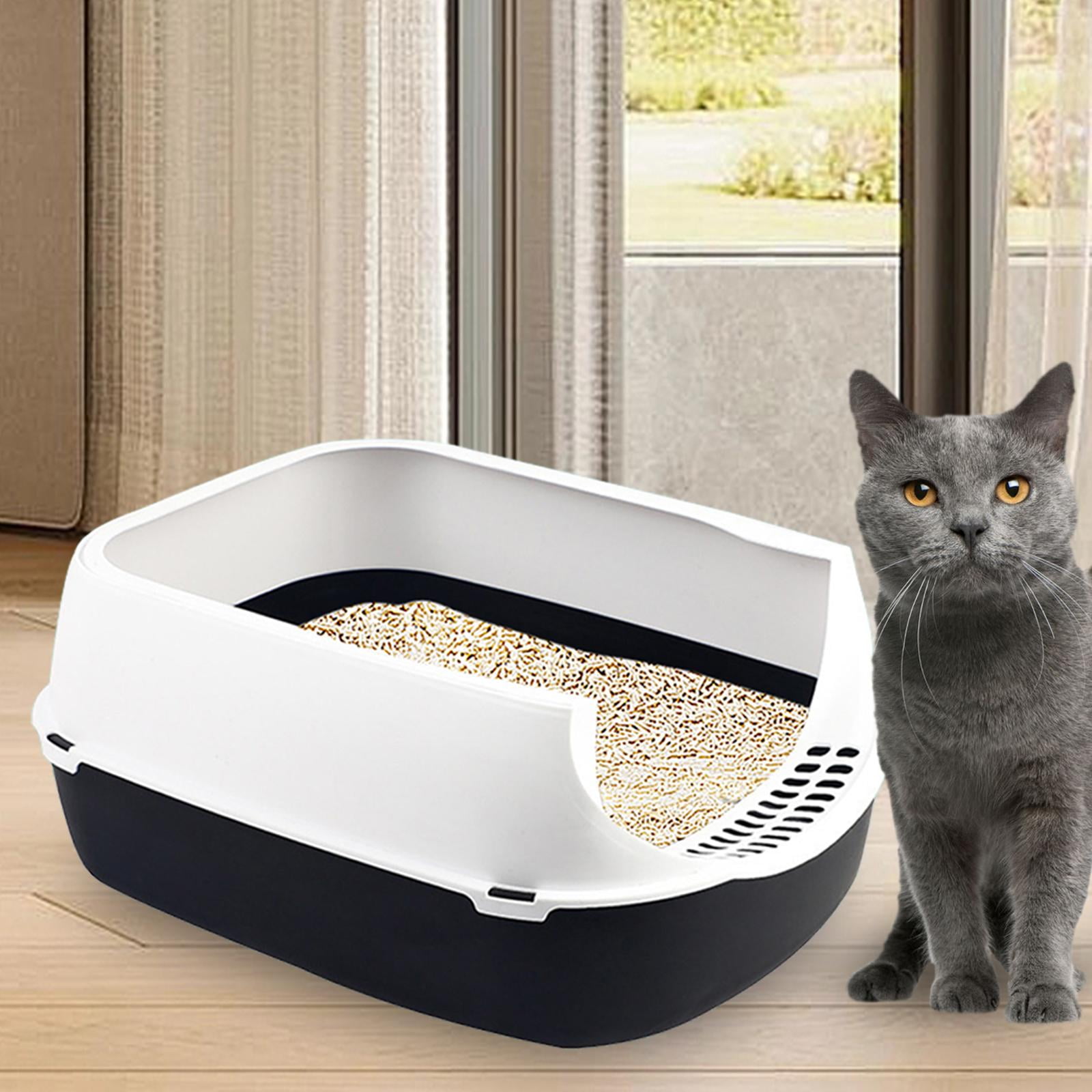 Cat Litter Box Anti Splashing High Side Sifting Litter Box for Kitty