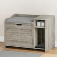 thumbnail image 1 of Cat Litter Box Cabinet, Multi-Functional Wood Litter Box with Top Opening & Cushion, Hidden Washroom Storage Cabinet for Bedroom, Hallway, 1 of 6