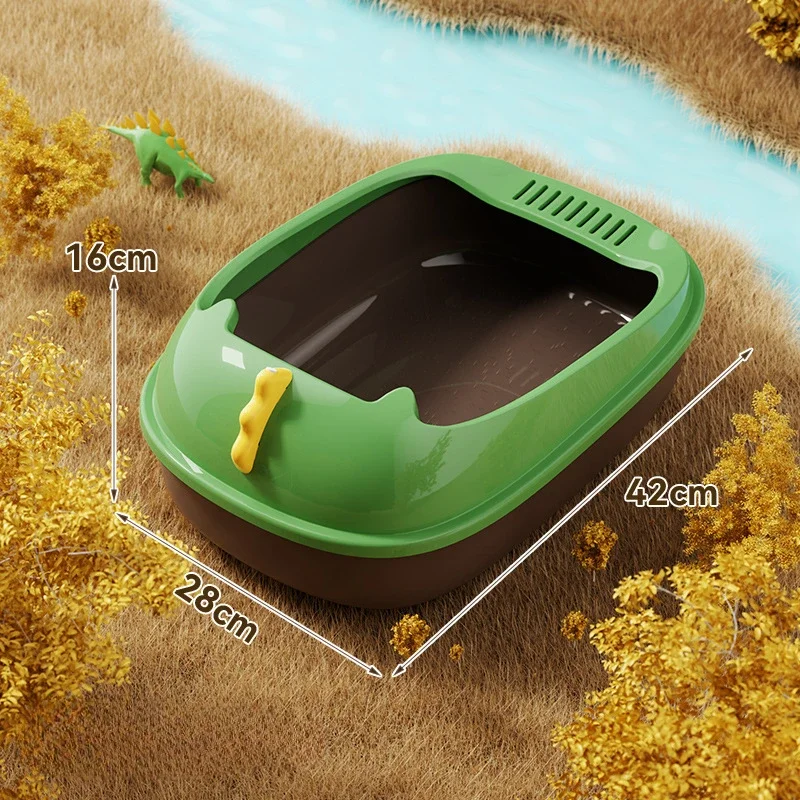 Cat Litter Box Cat Toilet Large Capacity Kitty Sandbox Cats Bathroom ...