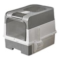 thumbnail image 1 of Cat Litter Box, Enclosed Removable Litter Boxs for Big Cats, Front Entry Top Exit Kitty Box Odor Control (Gray), 1 of 14