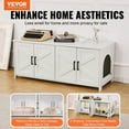 thumbnail image 1 of Cat Litter Box Enclosure for 2 Cats, Litter Box Furniture Hidden with Double Rooms, Wooden Cat Box Cabinet Fit Most of Litter Box, 47.2"L x 18.5"W x 1, 1 of 6