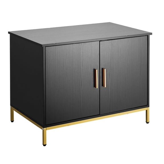 Cat Litter Box Enclosure Furniture, 27.6" Hidden Cat House with Metal Legs, Modern Litter Box Cabinet, Fit Most Litterboxes, for Living Room Bedroom