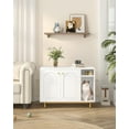 thumbnail image 1 of Cat Litter Box Enclosure, Hidden Litter Box Furniture, Storage Cabinet Bench for Living Room, White, 1 of 7