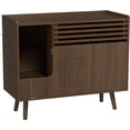thumbnail image 1 of Cat Litter Box Enclosure,Mid-Century Hidden Litter Box Furniture with Cat Scratch Pad,Litter Box Cabinet with Flip-Down Opening Door Cat Washroom End Table,Brown, 1 of 9