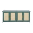 thumbnail image 1 of Cat Litter Box Enclosure for Multi Cats, 47.2” Hidden Cabinet with Doors, Indoor Cat Washroom Furniture, Wooden Kitty House, Fit Most Litterboxes, Green, 1 of 9