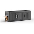 thumbnail image 1 of Cat Litter Box Enclosure, Resin Litter Box Furniture Hidden with Door, Multifunctional Cat House, As Storage Cabinet, Side Table, Easy to Assemble and Clean, Black, 1 of 6
