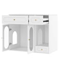 thumbnail image 1 of Cat Litter Box Enclosure with LED Light and Hidden Storage, 1 of 11