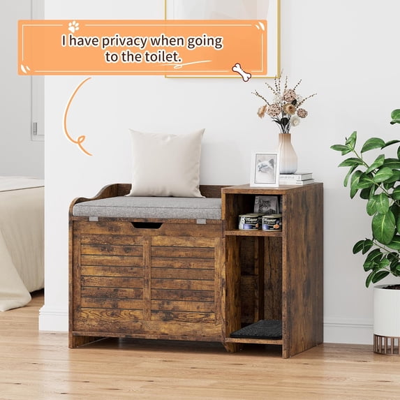 Cat Litter Box Enclosures with Top Opening, Cat Litter Box Furniture Hidden, Cat House, Privacy Cat Litter Box Cabinet, Storage Cabinet, Hidden Litter Box Furniture