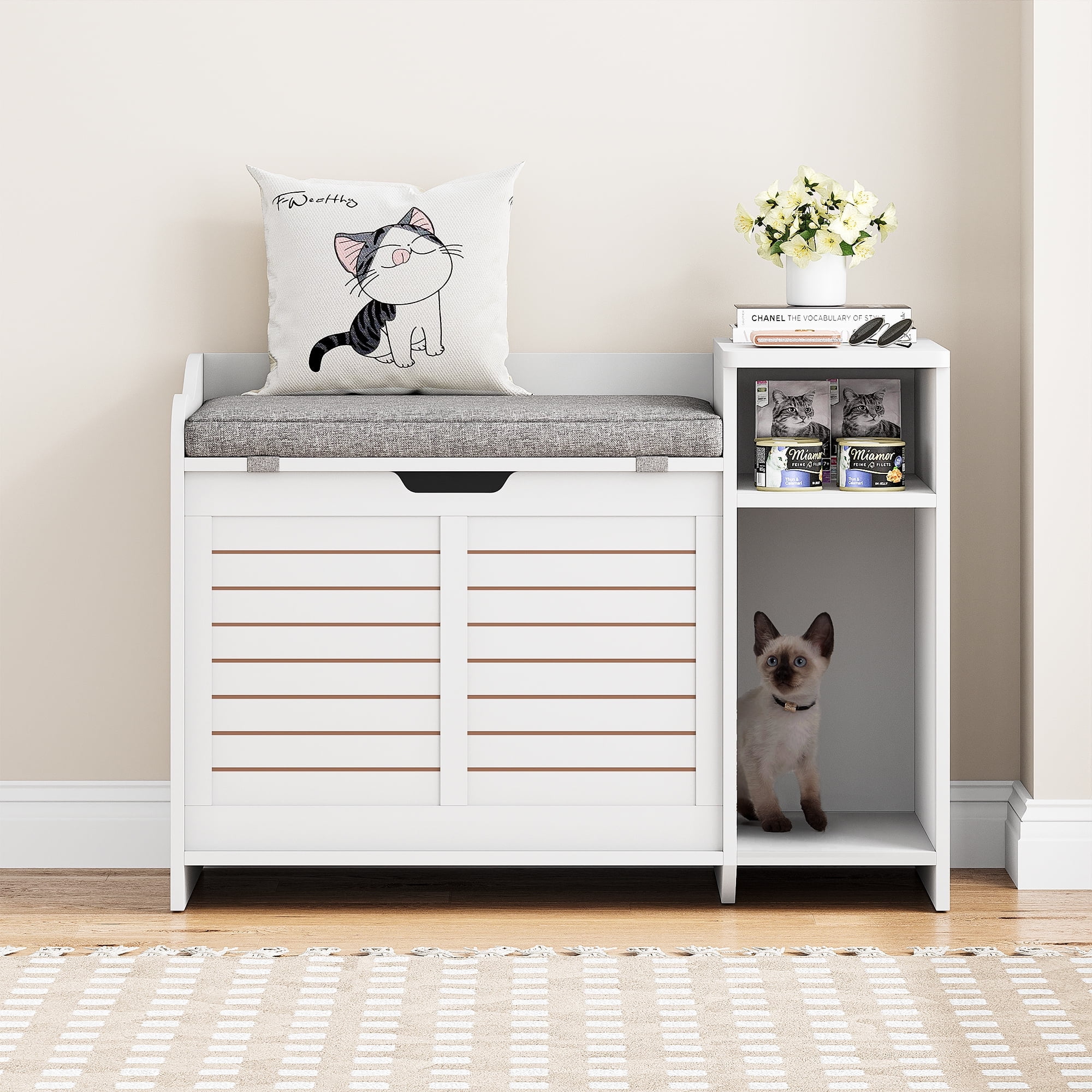 Litter box night stand hot sale