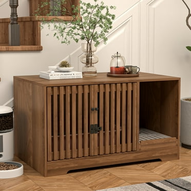 Cat Litter Box Furniture, Pet House Hidden Litter Box Enclosure, Cat Washroom, Enclosure as Table