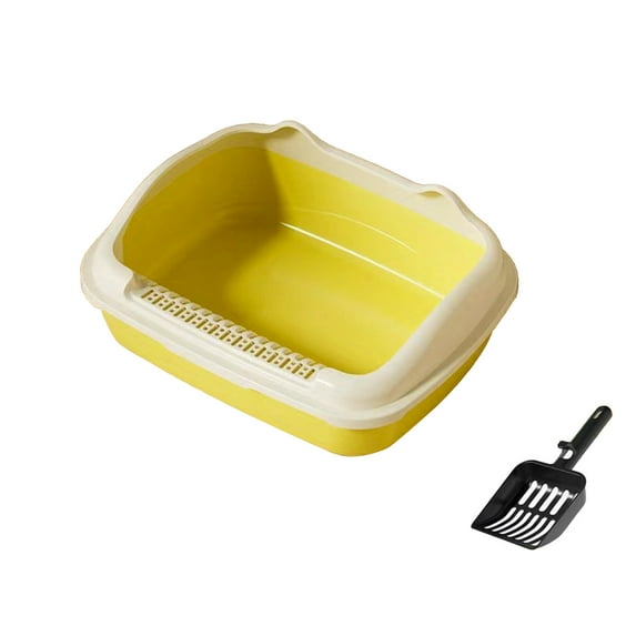 Cat Litter Box with High Sides, Covered Litter Box for Cats with Splash Guard Design, Includes Litter Scoop and Hook for Easy Cleaning and Storage, Spacious for Large Cats