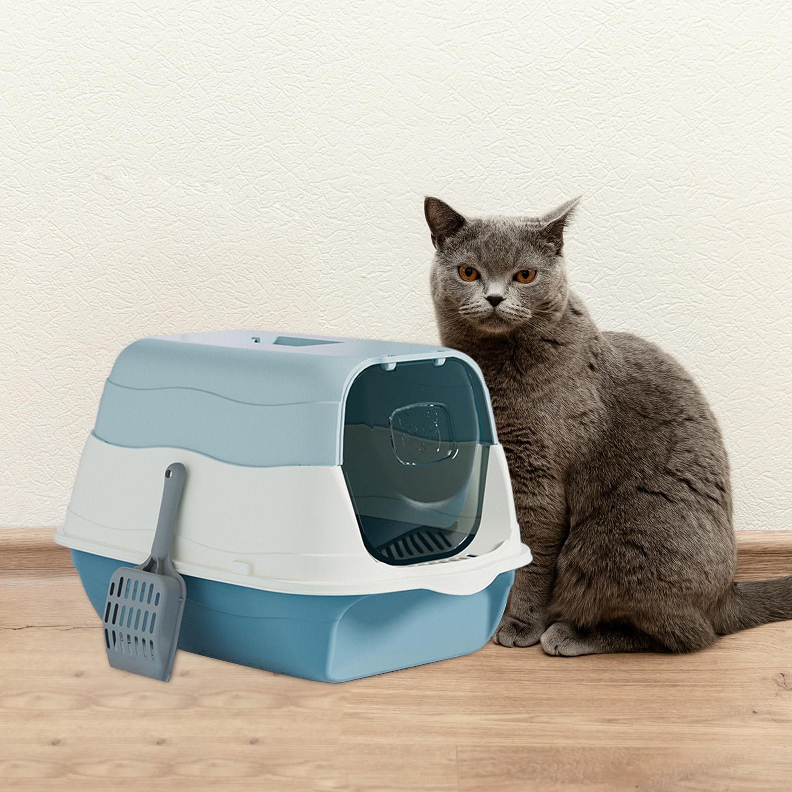 Cat Litter Box Hooded Cat with Lid Pet Litter Tray Enclosed Cat Enclosed Cat Toilet Portable