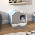 Cat Litter Box Kitten House Odorless Toilet Anti Splashing Scoop Mat