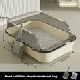 thumbnail image 1 of Cat Litter Box Kitty Sandbox cat bathroom Semi Closed Cleaning Basin Supplies Pet Toilet Kitten Tray Bedpan Accessories Supplies, 1 of 10