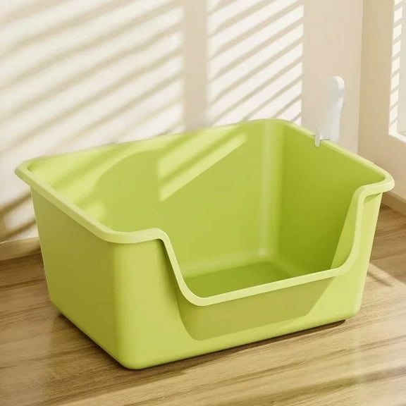 Cat Litter Box Large Capacity Semi-closed Plastic Anti-Splash Cats Toilet Bedpan Big Mac Oversized Cat Tray Bedpan Cat Toilets