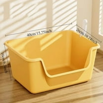 Cat Litter Box Large Capacity Semi-closed Plastic Anti-Splash Cats Toilet Bedpan Big Mac Oversized Cat Tray Bedpan Cat Toilets