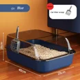 thumbnail image 1 of Cat Litter Box Large Capacity Semi-closed Plastic Anti-Splash Cats Toilet Bedpan Big Oversized Cat Tray Bedpan Cat Toilet Bowl, 1 of 9