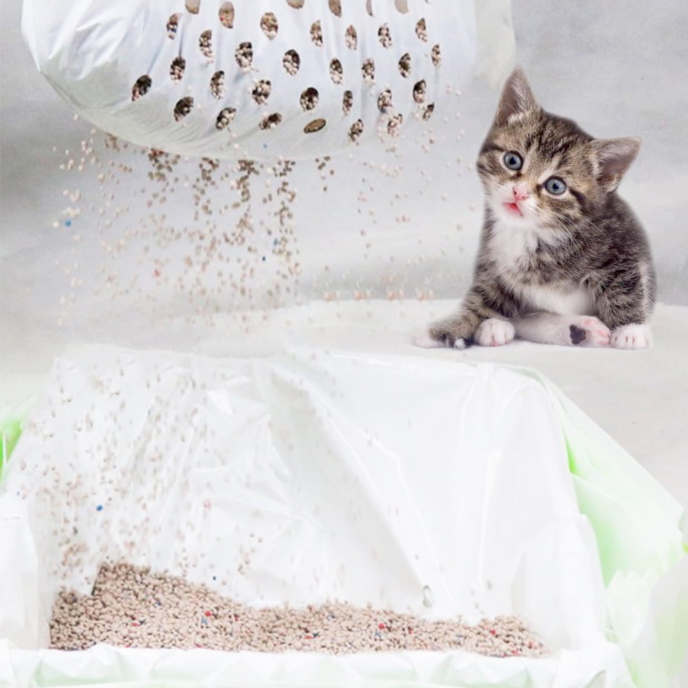 Cat Litter Box Liners, 35 Count Cat Litter Bags Kitty Sifting Litter