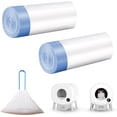 thumbnail image 1 of Cat Litter Box Liners, 40 Count Heavy Duty & Leak Proof -Unscented, Fits Most Standard Litter Boxes (13-15 Gallons), Easy Tie Handles, Extra Thick for Odor Control (2 Pack), 1 of 7