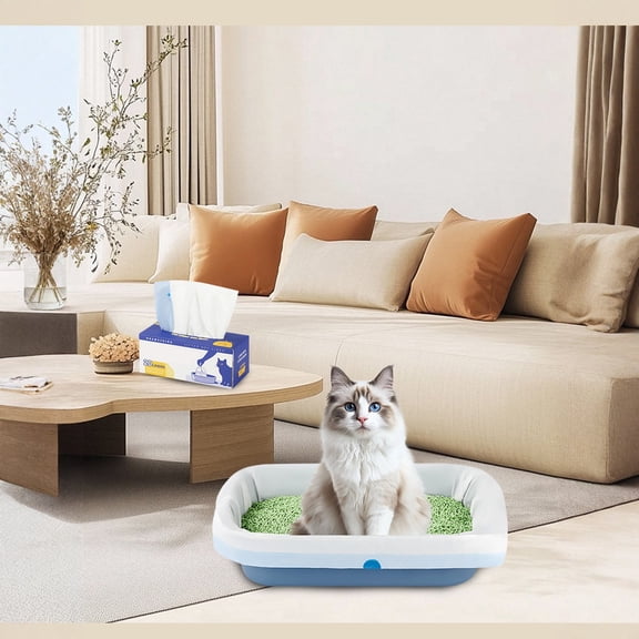 Cat Litter Box Liners, Drawstring Cat Waste Bag for Automatic Litter Box Liner Replacement, Heavy Duty Kitty Pan Bags, Leakproof Pet Garbage Liner Refill Pet Supply