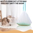 thumbnail image 1 of Cat Litter Box Liners Drawstring Heavy Duty Cat Litter Bags Thick Scratch Resistant Cat Pan Liners Leakproof Odor Control Tray Bags, 84x45cm 10 Count, 1 of 5