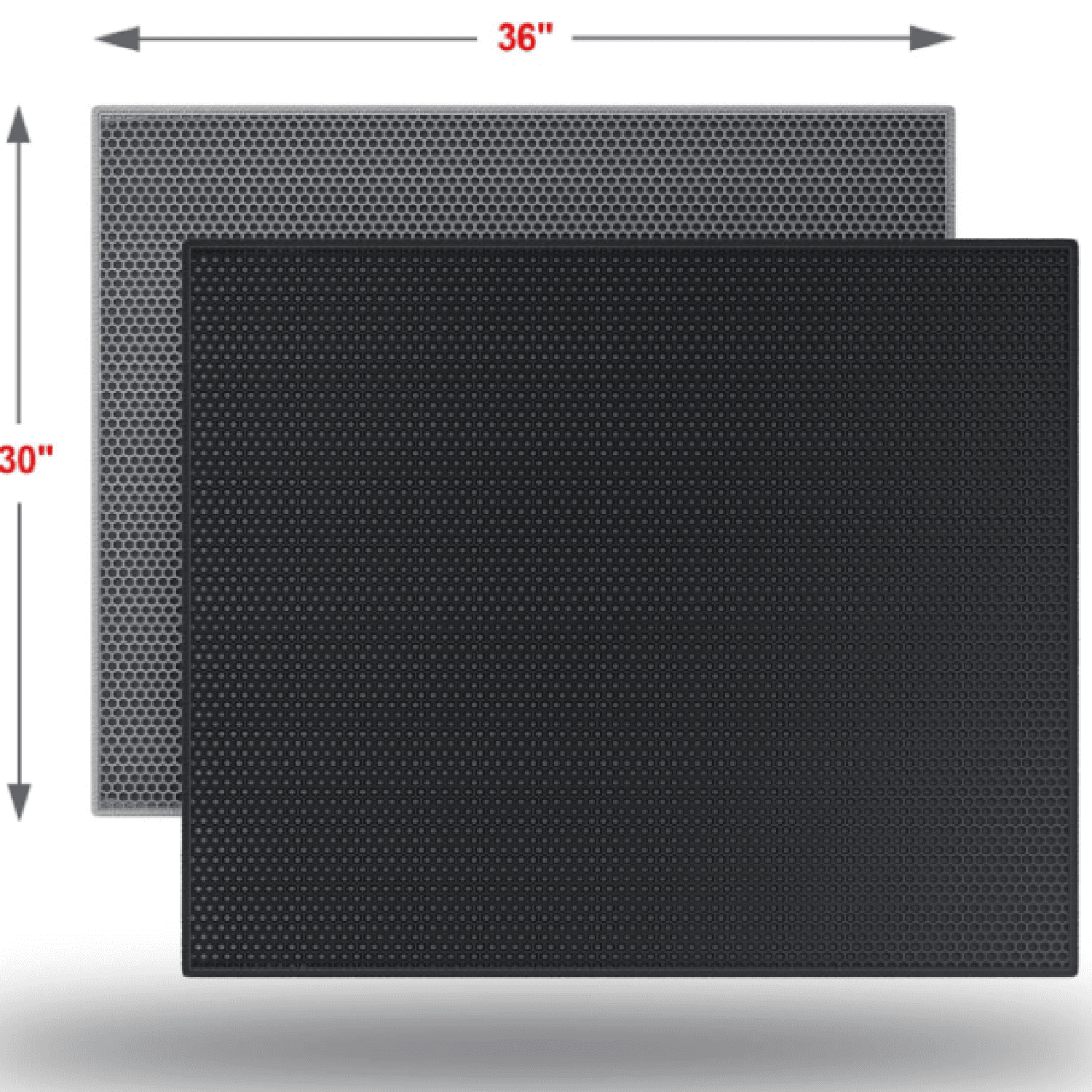 Cat Litter Box Mat: 36"x 30" Waterproof Kitty Cat Litter Trapping Mat, Easy-clean Double-layer Scatter Control Pad Rug (Grey)