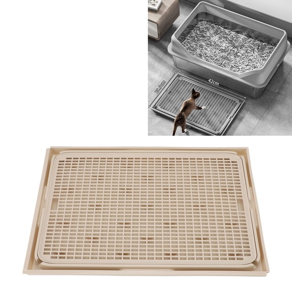 Cat Litter Box Mat Spacious Double Layer Cat Litter Mat Anti Slip Bottom Litter Box Mat Catcher Mat for Pet Bathroom