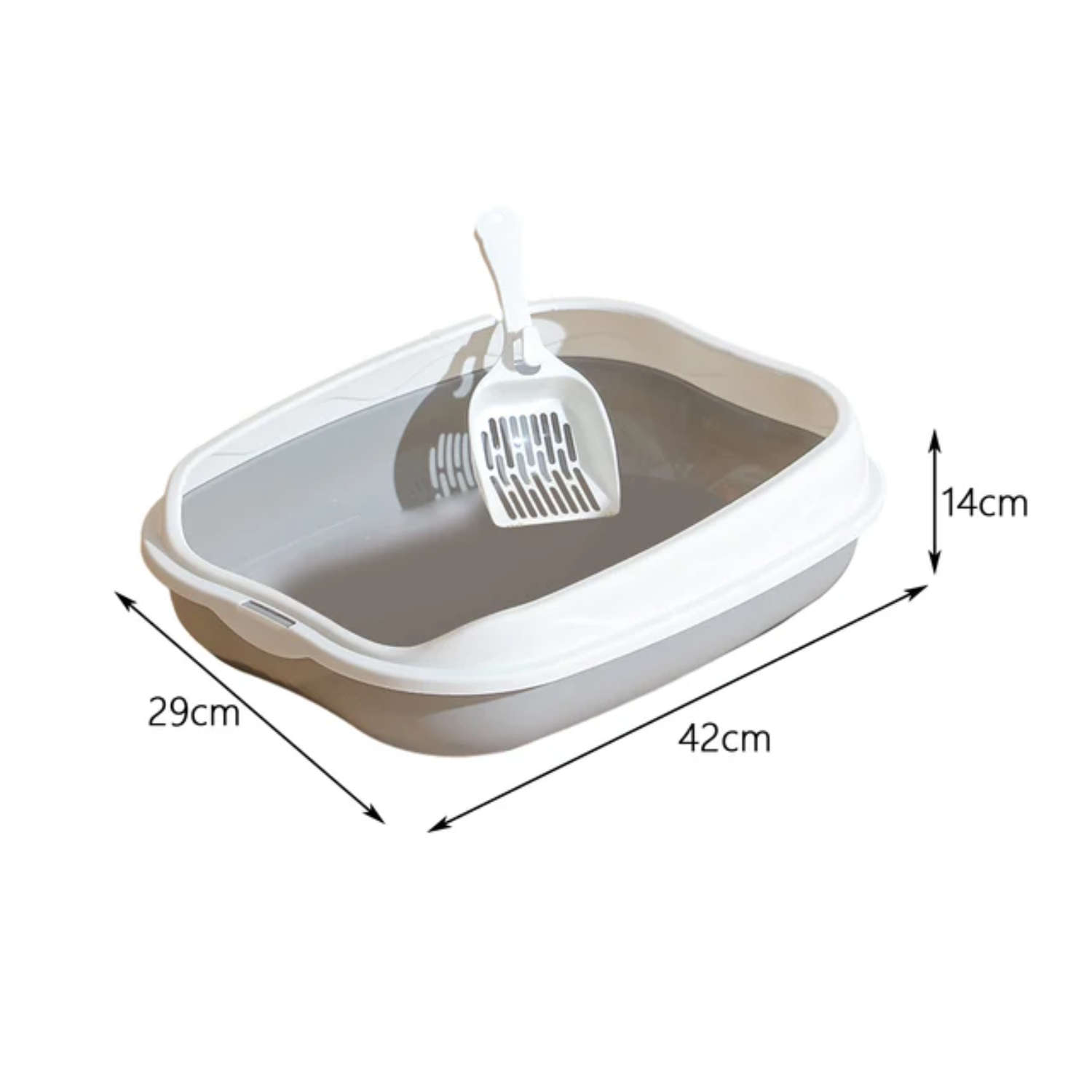 Cat Litter Box Portable Bedpan Removable Semi Closed Kitty Litter Pan