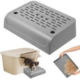 thumbnail image 1 of Cat Litter Box Ramp, Double Layered Self-Cleaning Cat Litter Box with Filter Function Trapper with Storage Filter Pedal Easy Clean Pedal Step Stool Anti Litter Tracking Gray, 1 of 7