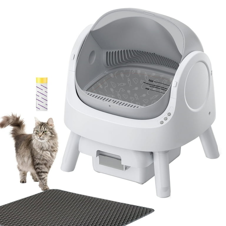 Cat Litter Box Self Cleaning, teweoa Open-Top Automatic Cat Litter
