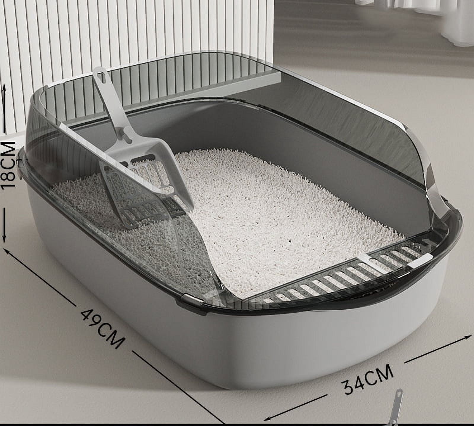 Cat Litter Box Semi-enclosed Thickening Kitty Sandbox High Side Splashproof Pet Bedpans Supplies Pet Toilet Kitten Tray Bedpan