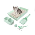 thumbnail image 1 of Cat Litter Box Set, Small Cat Kitten Starter Kit, Includes Cats Toilet Kitten Litter Pan with Litter Scoop, Double Dish Cat Bowl, Kittens Mouse and Ball Toy, 1 of 8
