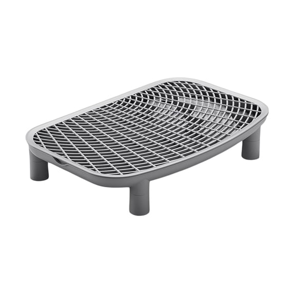 Cat Litter Box Step Mat 18.1"x11.8"x3.5", Double Layer Litter Catcher & Trapper, Waterproof Non- Easy Clean Mat for Large Litter Boxes, Pedal Step for Dorm Living Room Home