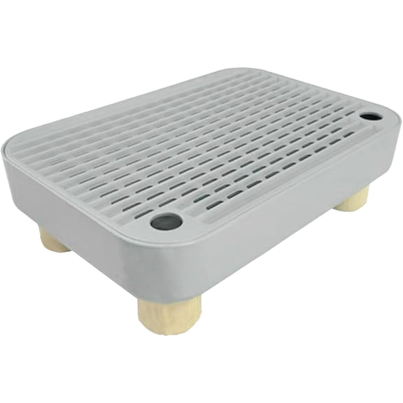 Cat Litter Box Step Ramp,Senior Cat Litter Box Step With Anti-Tracking Filter, Pedal Stool for Self-Cleaning Litter Box, Ideal for Kitten & Elderly Cats,Anti-Tracking & Easy to Clean,(1pc-LI - Light)