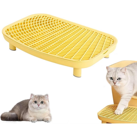 Cat Litter Box Step - Waterproof Non-Slip Litter Catcher Tray, Anti-Tracking Mat for Small & Elderly Cats(1Pcs, B)