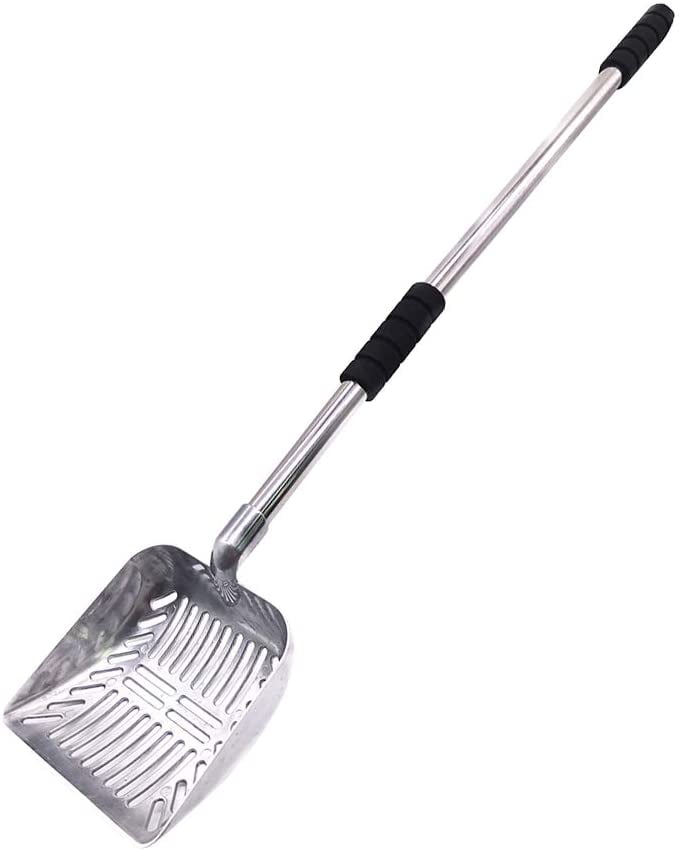 Cat Litter Box Telescopic Handle Long Metal Handle Cat Litter Scooper