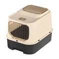 thumbnail image 1 of Cat Litter Box with Drawer, Enclosed Litter Tray for Cat, Rabbit, Anti Urine Leakage Easy to Clean (Black), 1 of 7