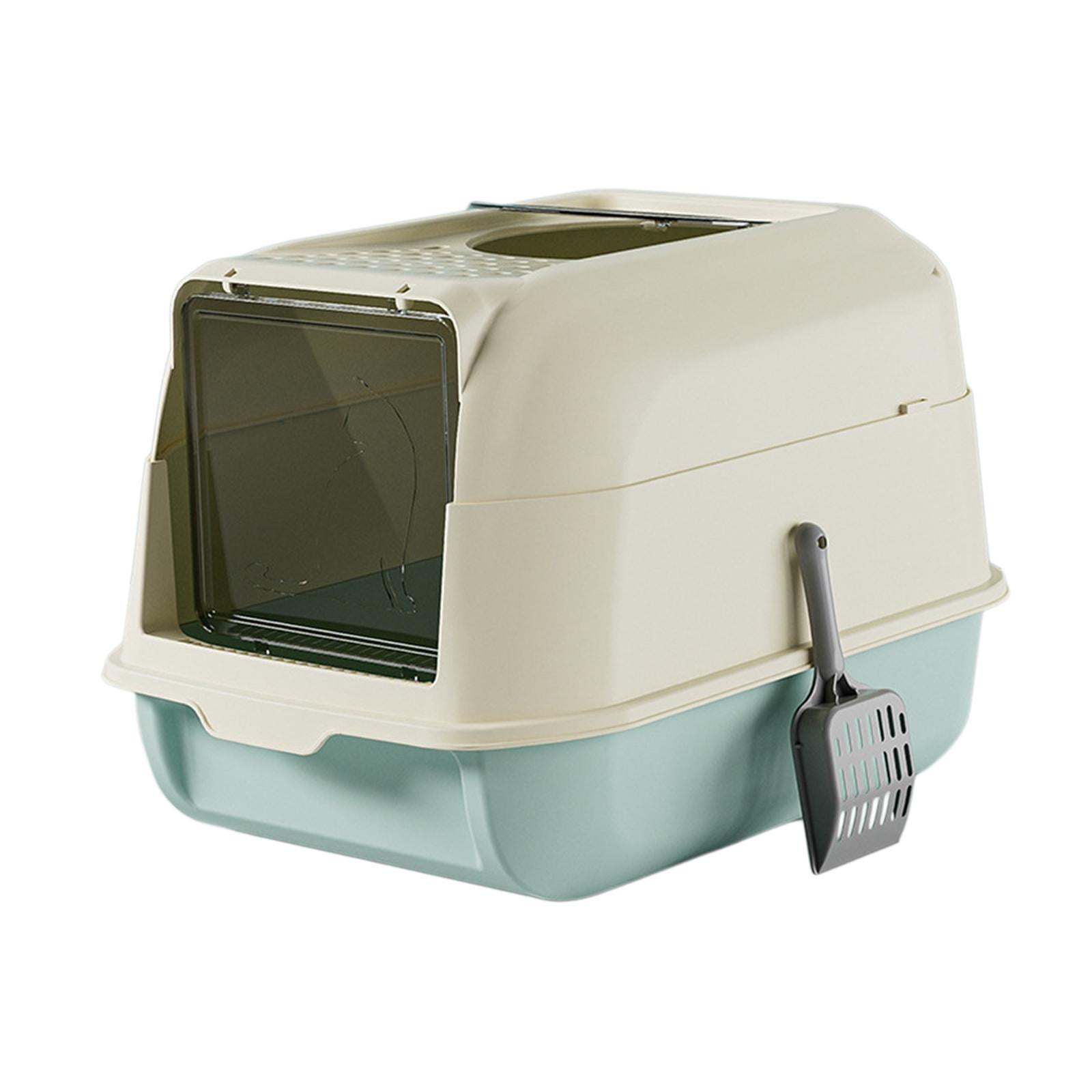 Cat Litter Box with Lid Front Entry Top Exit with Scooper Enclosed Cat