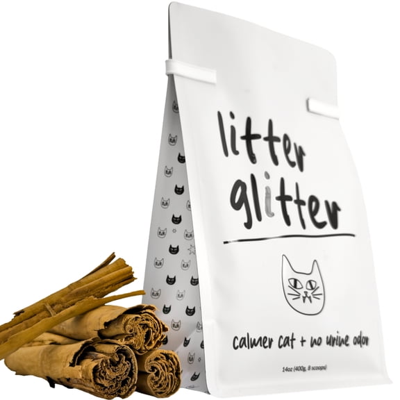 Magic Cat Litter Powder  Ammonia Control, Eliminates Urine Odor at Source, Reduces Litter Box Stress & Anxiety, Cinnamon Scent